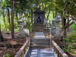 places with religious purport in a Wasabi Farm near Matsumoto in Japan