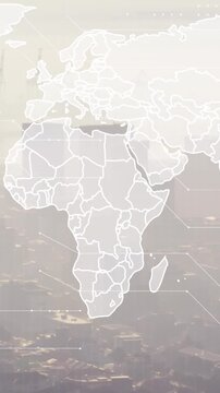 Animation of falling covid cells over globet