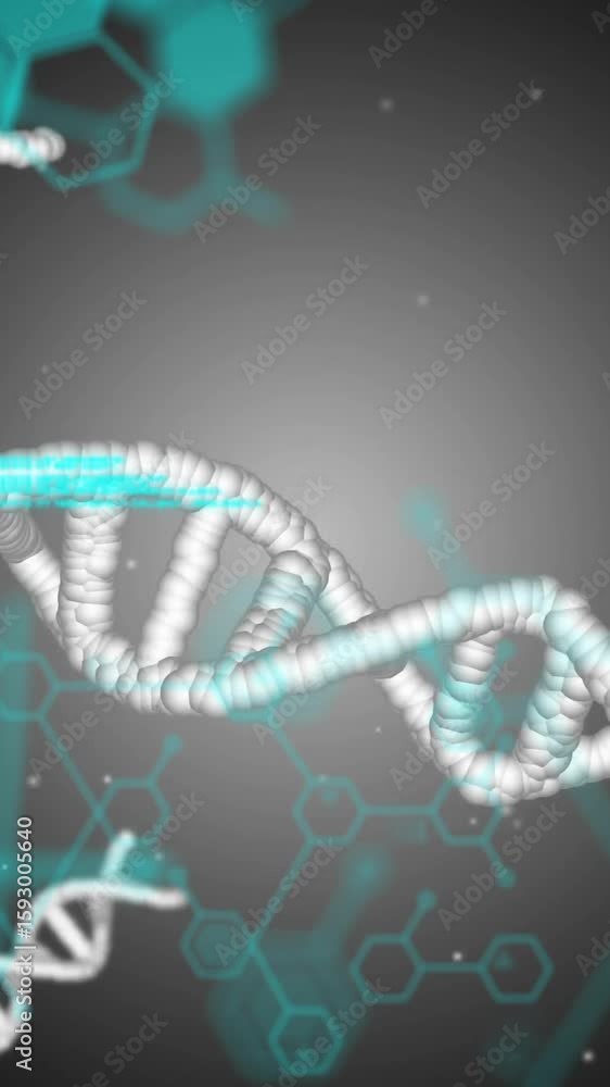 Aufkleber animation of dna strands and data processing