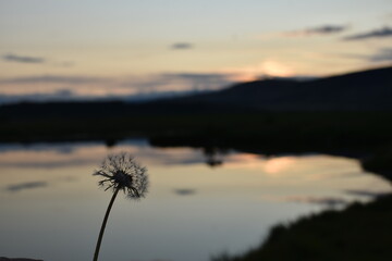 sunset on the lake