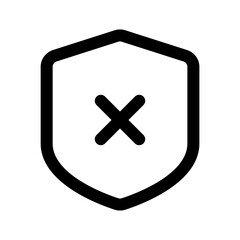 Obraz premium Error Shield line icon