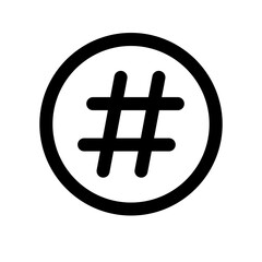 Hash Tag line icon