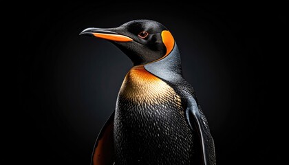 Close-up of a regal penguin