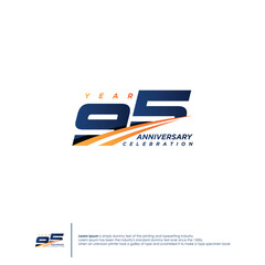 95 Years Anniversary logotype design flat style design template