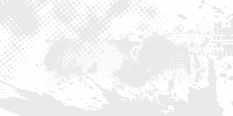 Vector abstract splashes and dotted paint distressed halftone brush with grunge texture abstract style black paintbrush design banner templates