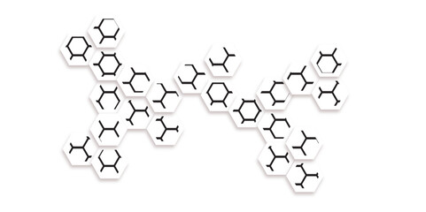 Vector illustration of a DNA molecule puzzle map for business geography concept design