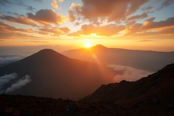 Obraz premium sunset in the mountains