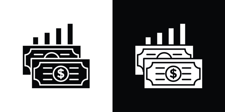 capital gain icon collection. Vector icon design template