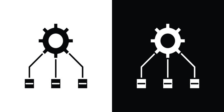 Workflow icon collection. Vector icon design template