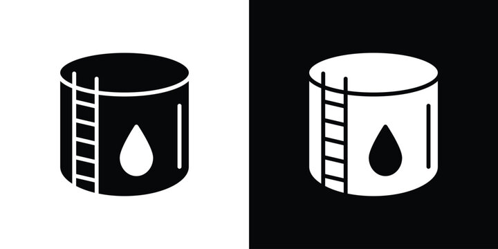 Water tank icon collection. Vector icon design template