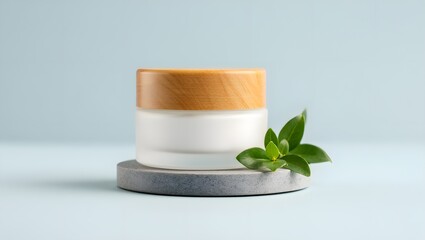 Organic skincare cream product photography for beauty and wellness brand promotion use