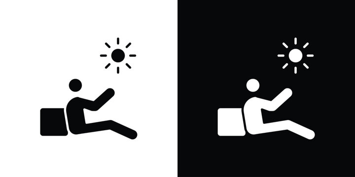 Resting icon collection. Vector icon design template