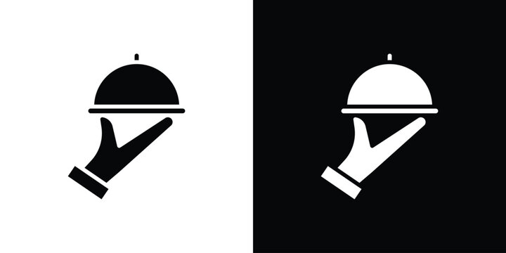 Restaurant Tray icon collection. Vector icon design template
