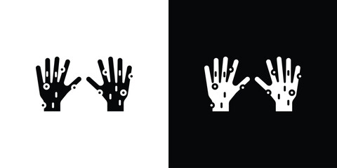 Fototapeta premium Rash hand icon collection. Vector icon design template