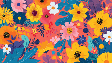 Obraz premium Thanksgiving floral greeting card design