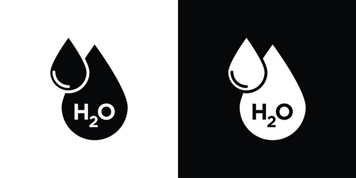 H2o icon collection. Vector icon design template