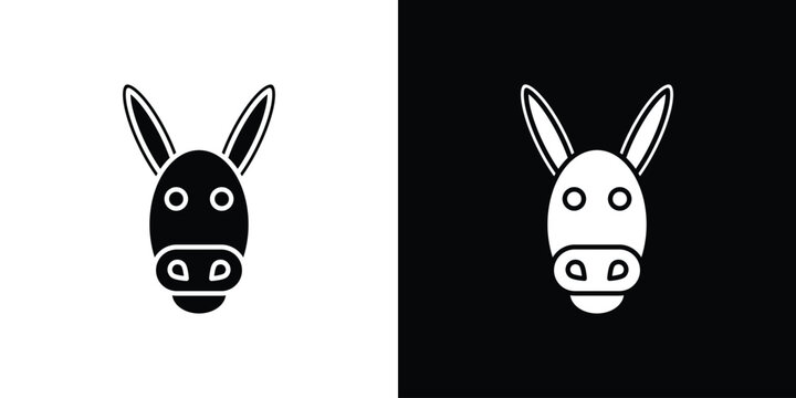 Donkey icon collection. Vector icon design template