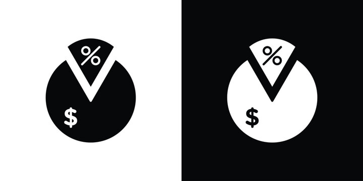 Dividend yield icon collection. Vector icon design template