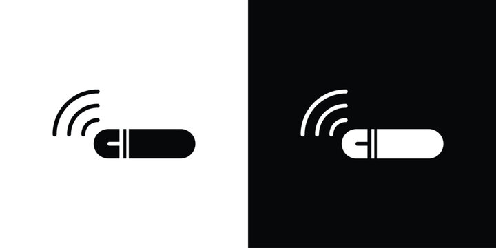 Dog microchip icon collection. Vector icon design template