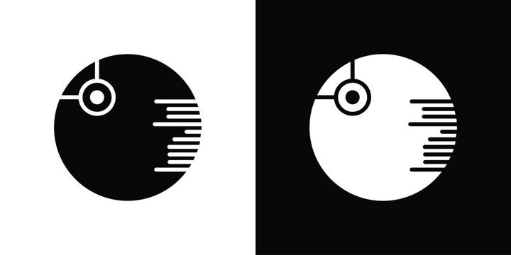 Death star icon collection. Vector icon design template