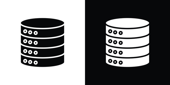 Cylinder database icon collection. Vector icon design template