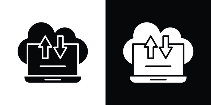 Cloud computing icon collection. Vector icon design template