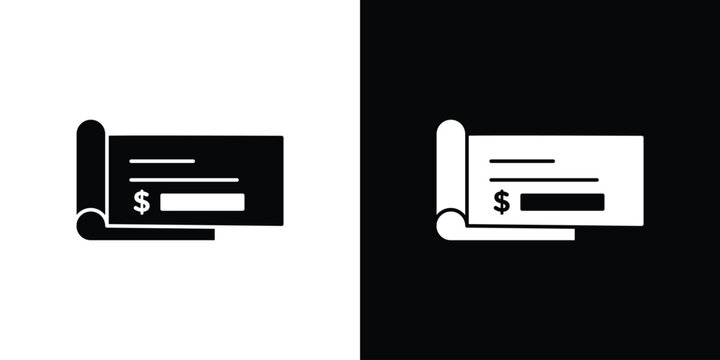 Cheque icon collection. Vector icon design template