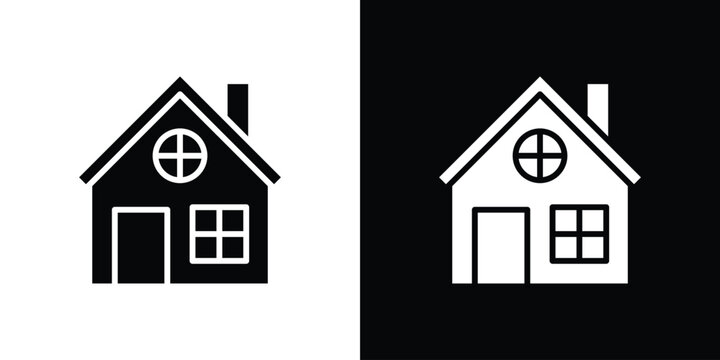 Chalet icon collection. Vector icon design template