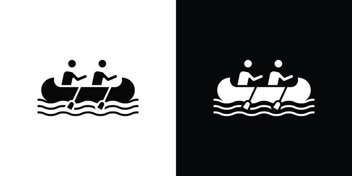 Boat race icon collection. Vector icon design template