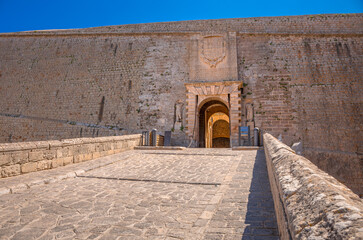 The gate to the Dalt Vila, the old town of Ibiza - Balearic islands