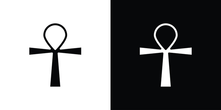 Ankh icon collection. Vector icon design template