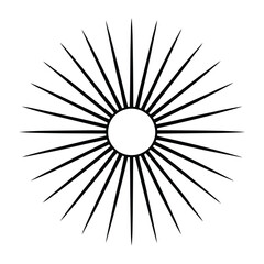 Obraz premium Sun and moon illustration on white background