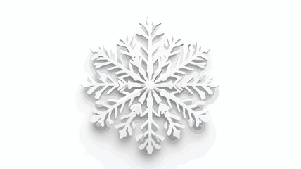 Modern Snowflake Icon Logo White Background