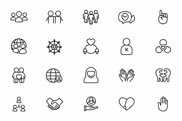 Fototapeta premium A heartwarming, modern bundle celebrating identity, accessibility, and cultural inclusion—great for community branding, education programs, DEI workshops, and HR materials