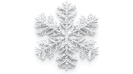 Snowflake Pattern on White Background