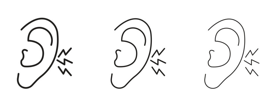 Otitis icon in trendy line style. icon illustrations