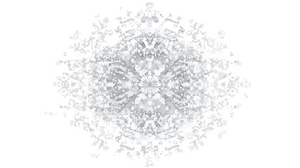 Elegant Snowflake Pattern on White Background