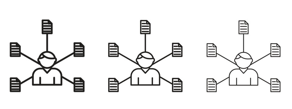 Multitask icon in trendy line style. icon illustrations