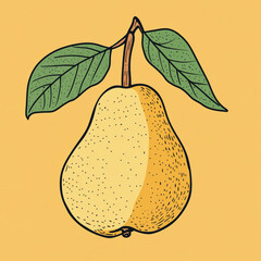 pear with leaves