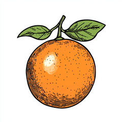 vector illustration of an tangerine