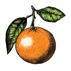 vector illustration of an orange
