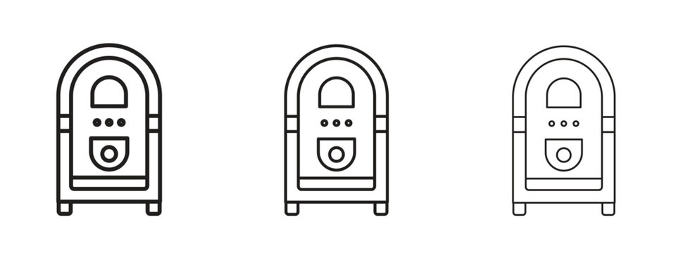 Jukebox icon in trendy line style. icon illustrations