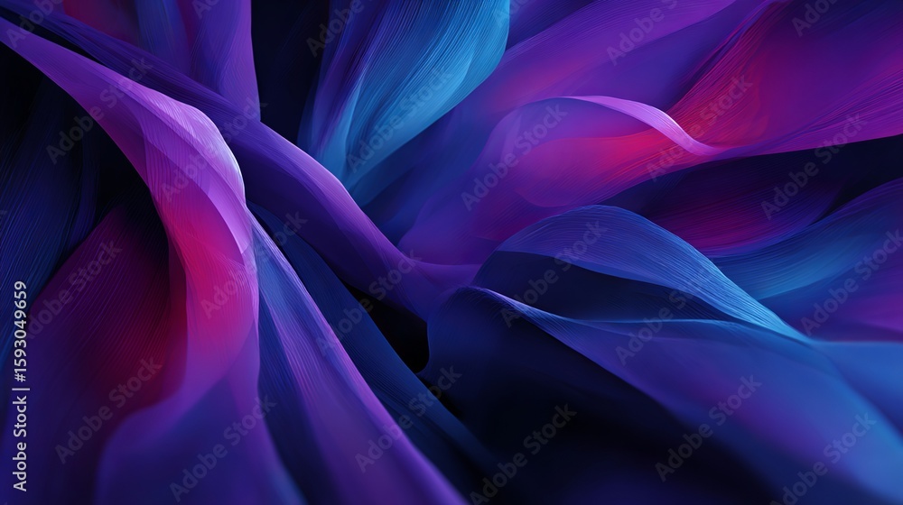 Poster abstract flowing waves with vibrant hues showcasing fluid motion and captivating interplay of light 