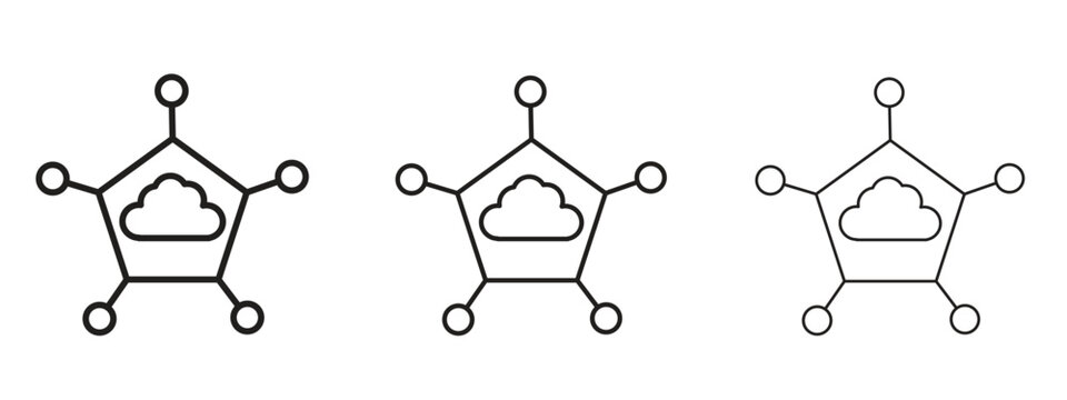 edge computing icon in trendy line style. icon illustrations