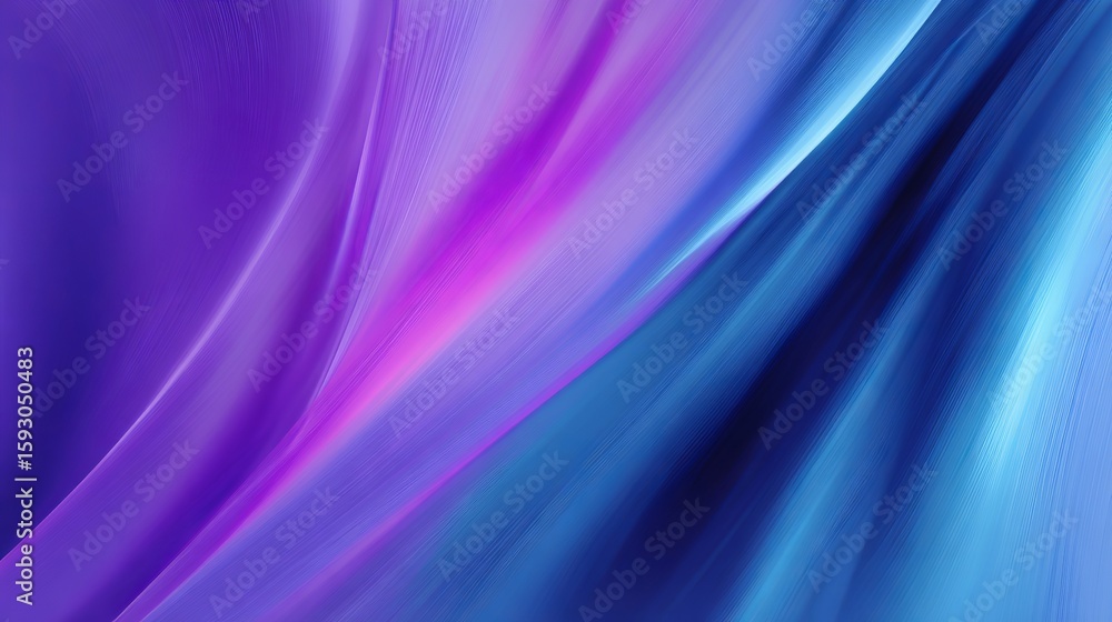 Poster abstract gradient waves of purple and blue tones creating a smooth and dynamic flow full of colorful
