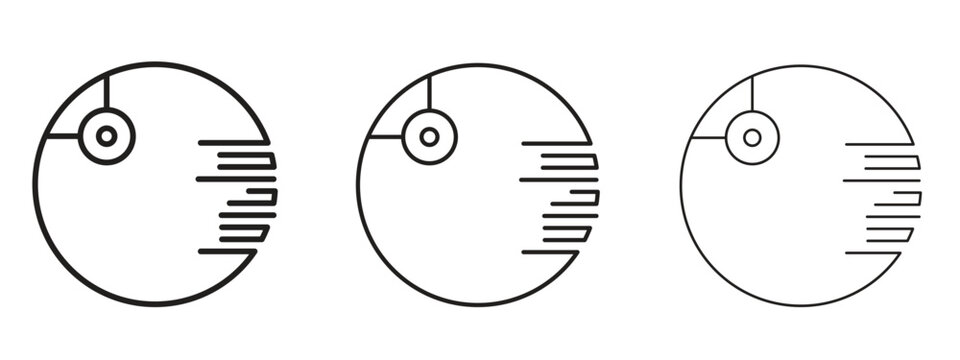 Death star icon in trendy line style. icon illustrations