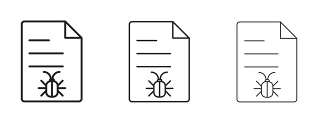 Bug report icon in trendy line style. icon illustrations