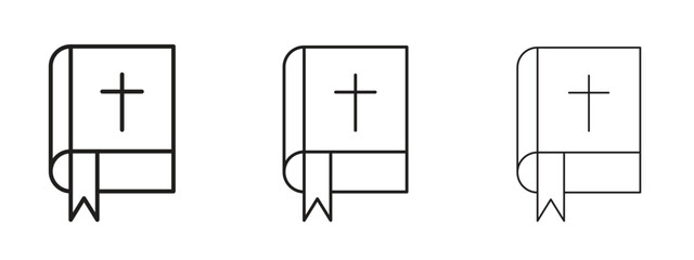 Bible icon in trendy line style. icon illustrations