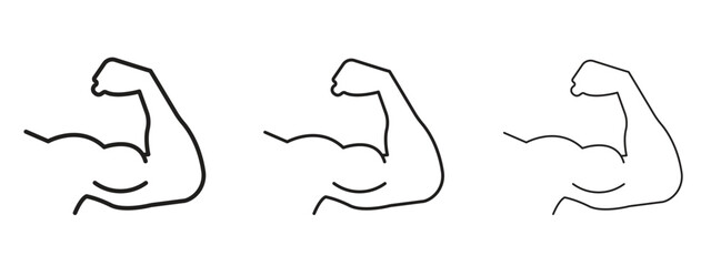 Arm icon in trendy line style. icon illustrations