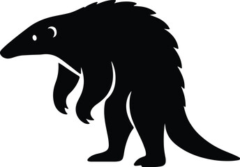 Silhouette Pangolin walking vector pangolins animals monochrome artwork vector illustrator
